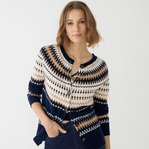 J. Crew fair isle cashmere cardigan